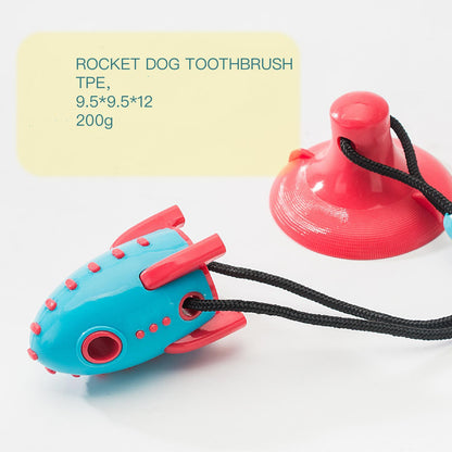 Rocket Treat Dispensing Dog Toy — Interactive Slow Feeder Chew Toy