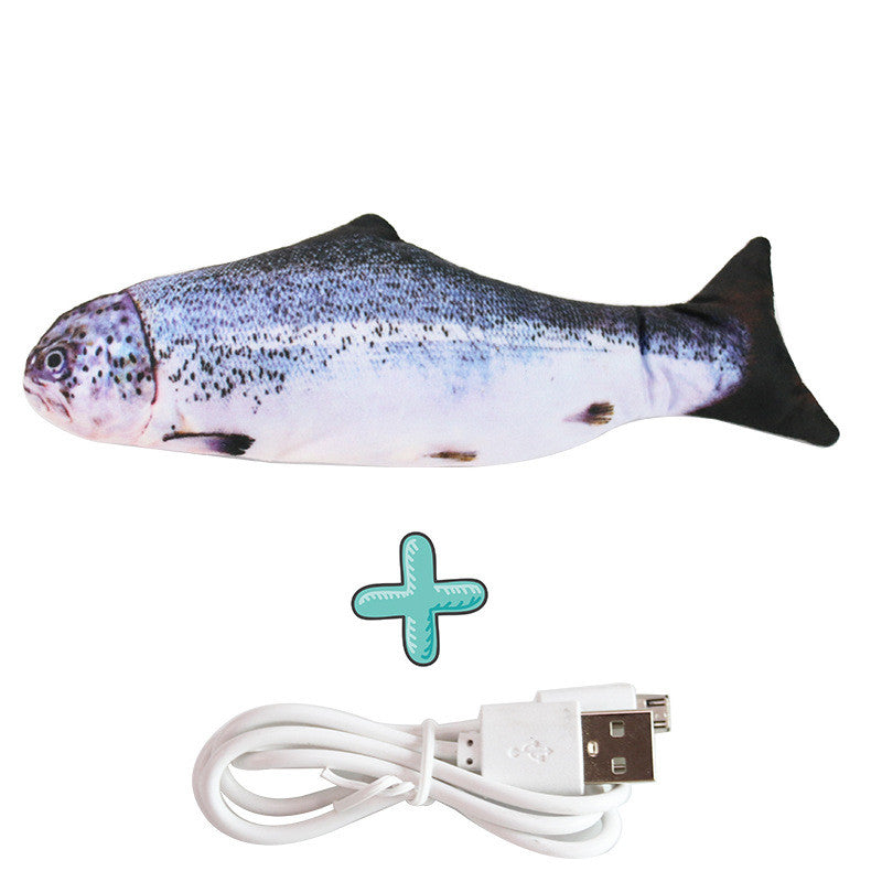 Interactive Flopping Fish Cat Toy — USB Rechargeable, Moves on Its Own