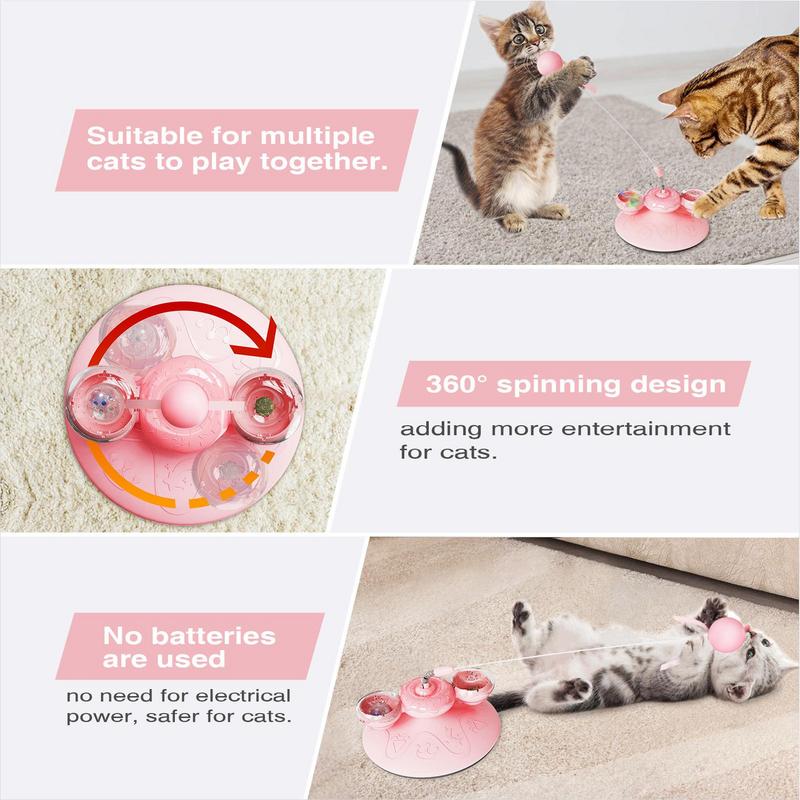 Self-Playing Suction Cup Cat Toy — Hands-Free Interactive Wand