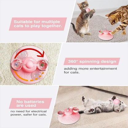 Self-Playing Suction Cup Cat Toy — Hands-Free Interactive Wand