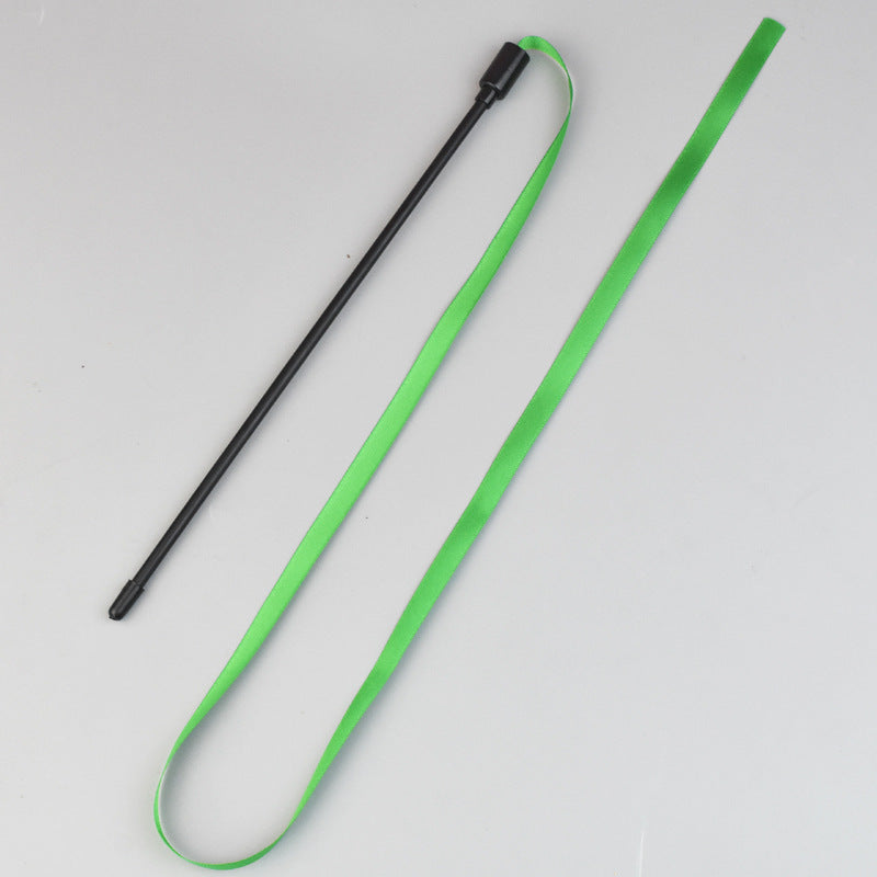 Rainbow Ribbon Cat Wand — Colorful Interactive Teaser Toy