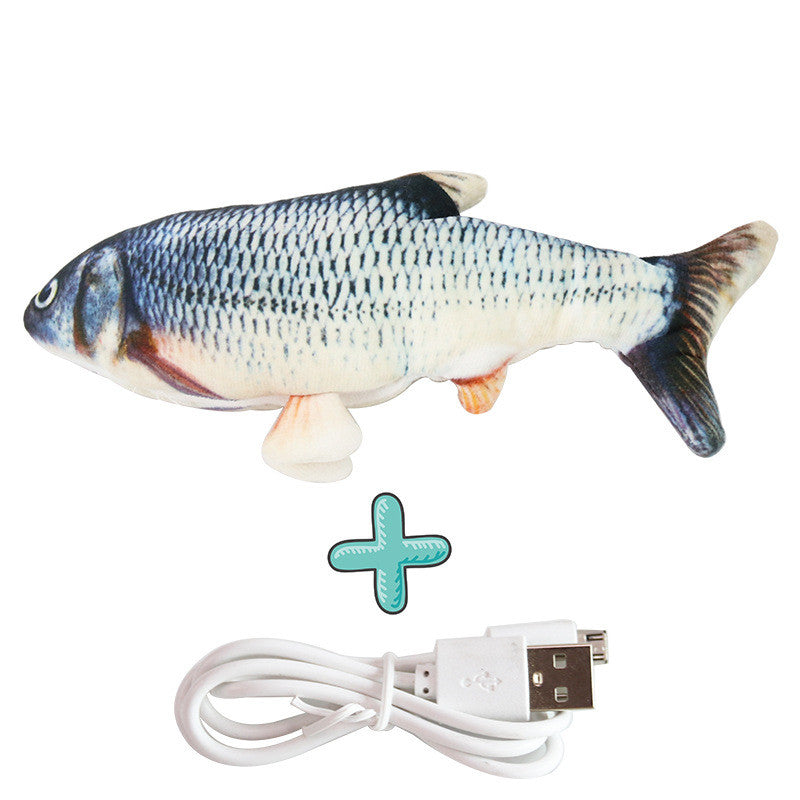 Interactive Flopping Fish Cat Toy — USB Rechargeable, Moves on Its Own