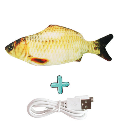 Interactive Flopping Fish Cat Toy — USB Rechargeable, Moves on Its Own