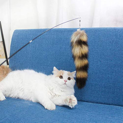 Interactive Cat Wand Toy — Feather Teaser for Endless Playtime