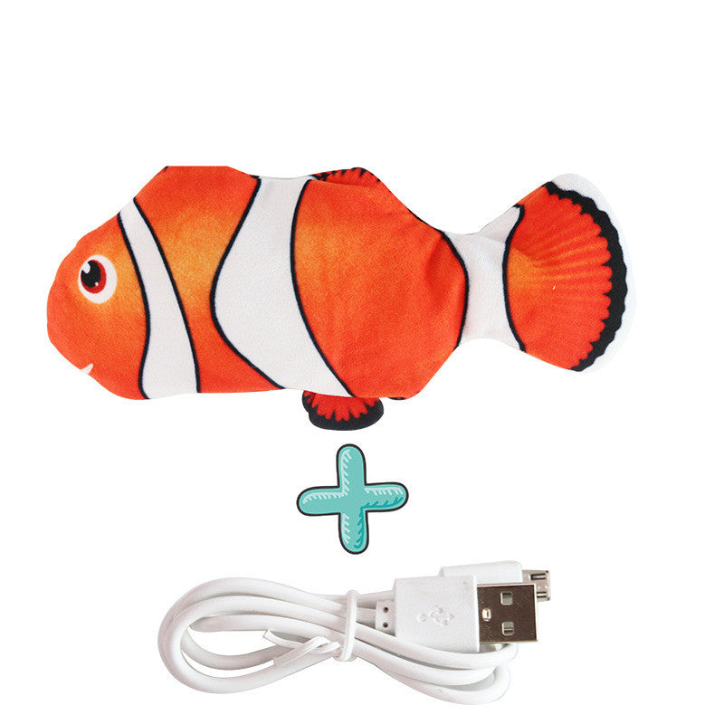 Interactive Flopping Fish Cat Toy — USB Rechargeable, Moves on Its Own