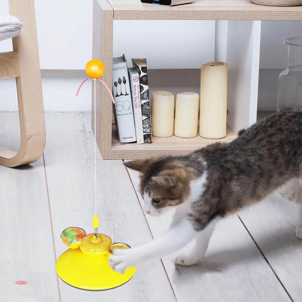 Self-Playing Suction Cup Cat Toy — Hands-Free Interactive Wand